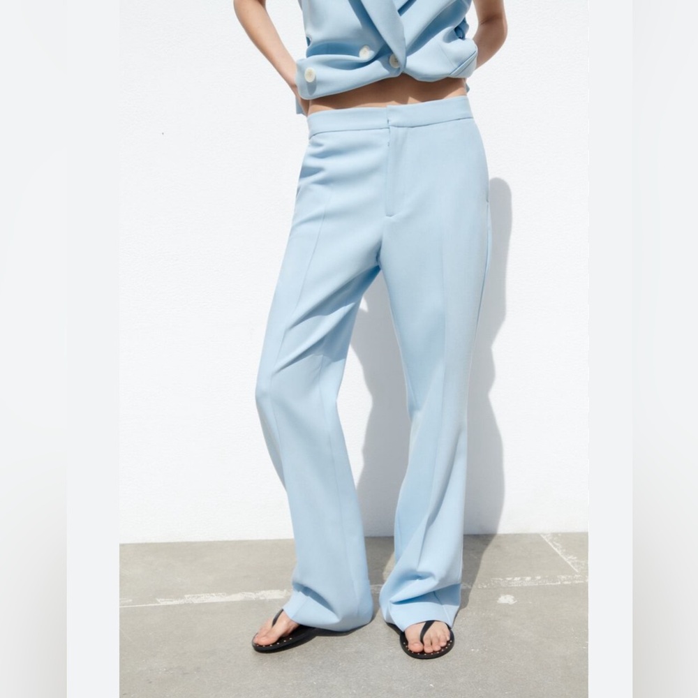 ZARA WIDE LEG SUIT PANTS BLOGGER FAVORITE size medium NWT